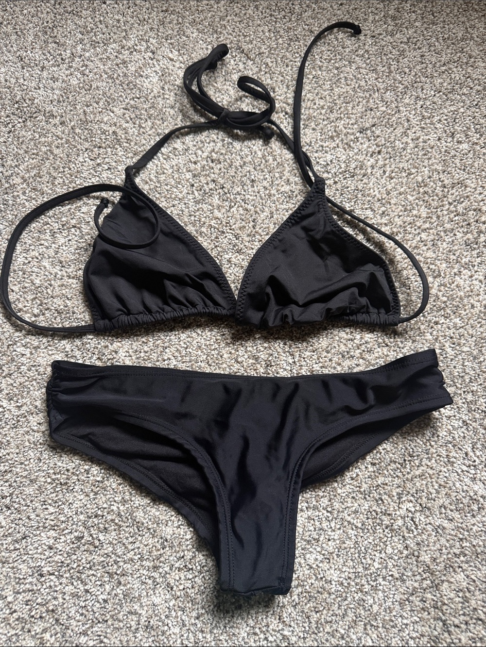 Roxy Black Triangle Bikini Set